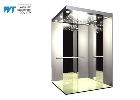Bel ascenseur durable d'ascenseur de passager avec la cabine de finition d'acier inoxydable de délié de miroir