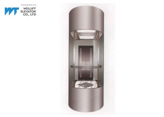 Ascenseurs en verre commerciaux semi circulaires, pièce standard de machine de configuration moins d'ascenseur