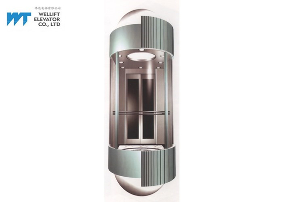 Décoration acrylique de cabine d'ascenseur de conception de demi-cercle pour l'ascenseur moderne de Hotle