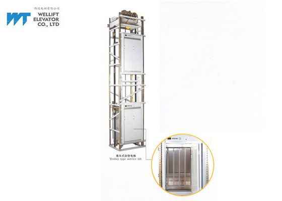 Type latéral de plancher d'ascenseur de Dumbwaiter de porte de pliage d'ouverture peu de profondeur ≥500M de mine de l'espace