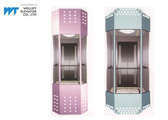 Ascenseur en verre panoramique de forme de diamant 180 degrés visitant le pays pour l'hôtel/bâtiment commercial