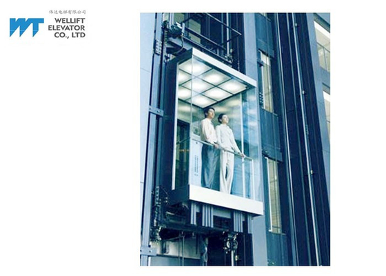 L'ascenseur en verre panoramique de cabine carrée, bâtiment favorable à l'environnement soulève des ascenseurs